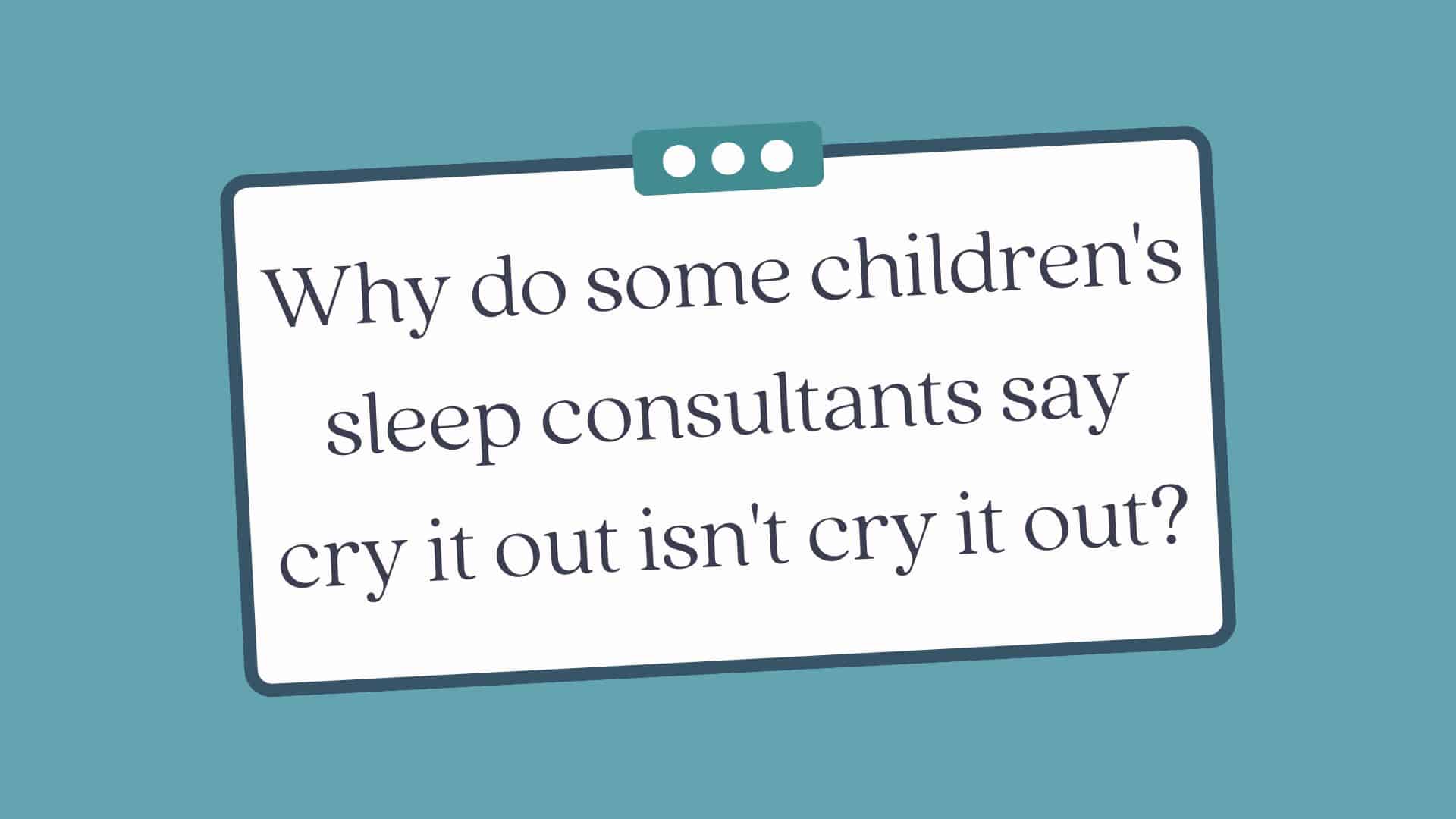 why-do-some-sleep-consultants